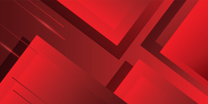 Abstract red geometric background with diagonal lines and modern layered shapes. Modern terendy desigran in vector illusttion
