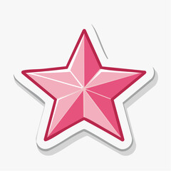 Obraz premium Pink Star Icon