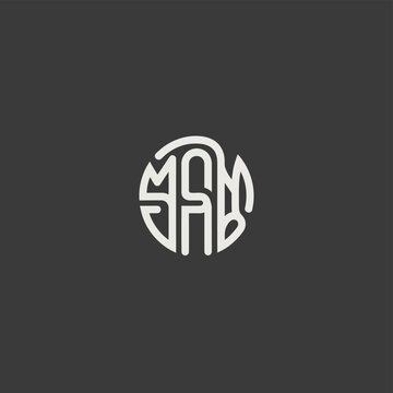 Monogram Logo Design Featuring Intertwined Letters MSR.