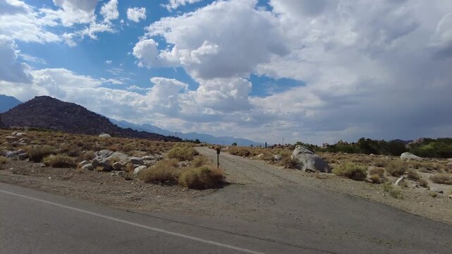Mt Whitney Portal Road Driving Plate Descend 21 MultiCam Three Quarter L Driving Plate Sierra Nevada Mts California USA