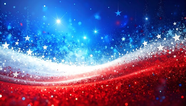 A vibrant abstract background with sparkling stars and glitter