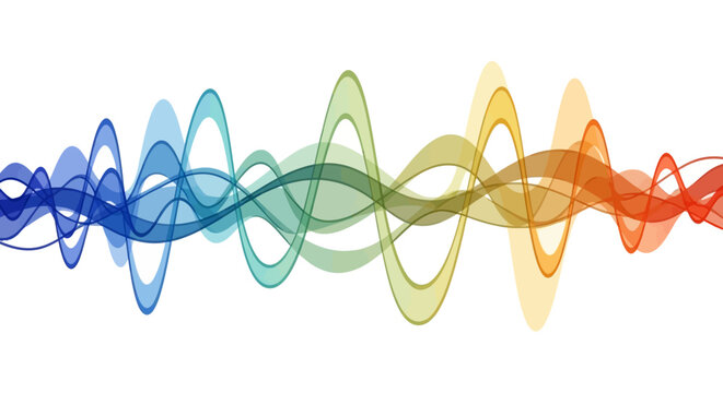 Vibrant Sound Wave Spectrum - Abstract Colorful Audio Visualization