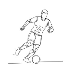 Naklejka premium football player silhouette