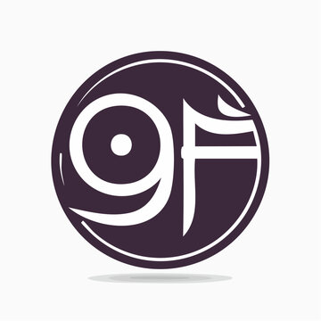 Monogram "9F" in a Circle