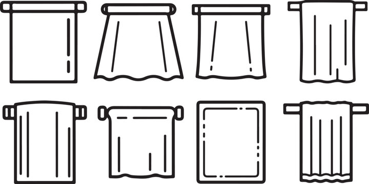 Black line icons of different body shapes and sizes vector Vector