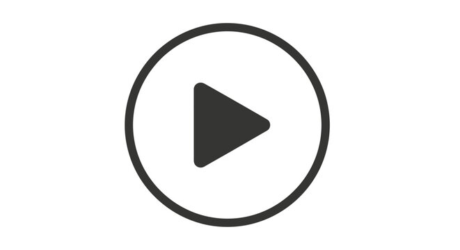 Black play button icon design.