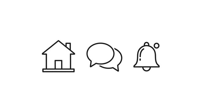 Simple line icons for communication.