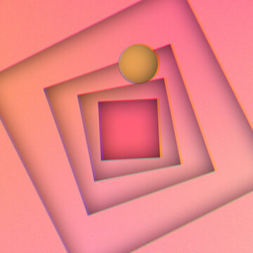 Square Abstract Geometric Layered Tunnel for Social Media Ads
