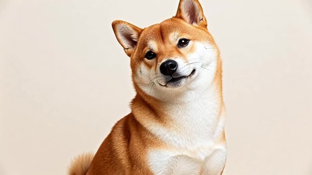 Shiba Inu dog with perked ears