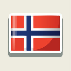 Fototapeta premium Norwegian Flag Icon