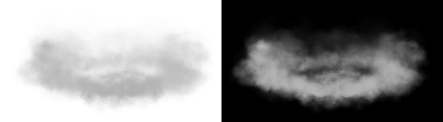 PNG image of Wispy ethereal grey cloud formation drifting gently on transparent background © zakir