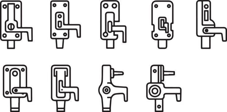 Vector illustration of office tools and equipment icons set Vector