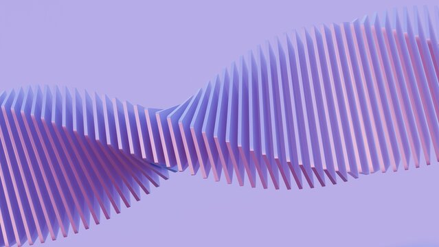 plastic rectangle dynamic shapes. 3d rendering.