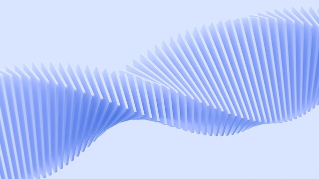 plastic rectangle dynamic shapes. 3d rendering.