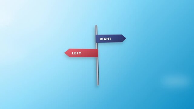 Left and Right Directional Signpost Arrows