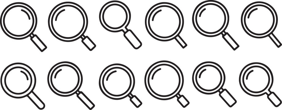 Black line art hand drawn infinity symbols set Vector