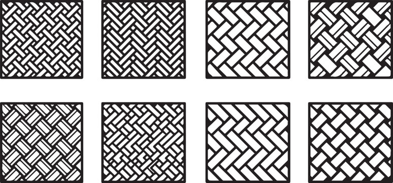 Black and white striped pattern seamless texture vector Vector