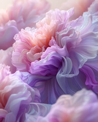 Fototapeta premium Abstract flowers in pink and purple