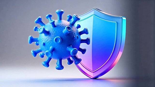 Blue virus model with shield