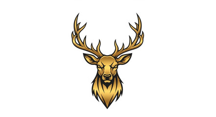 Deer Head with Large Antlers. © Box