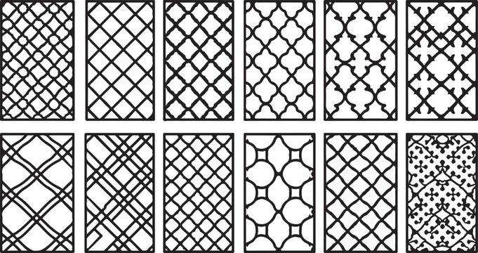 Seamless geometric pattern with crisscross lines and squares in black and white Vector