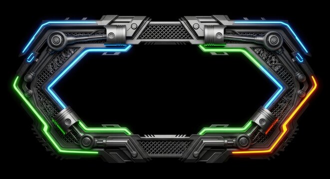 Neon Light Technology Frame Design.