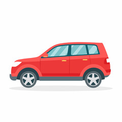 Obraz premium Red SUV Car Illustration