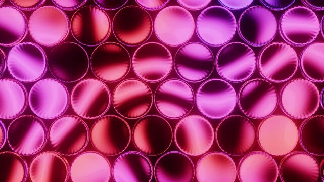 Abstract reflection glass Violet Sphere Array with Rose Pink Gradient Light and Shadow motion background.