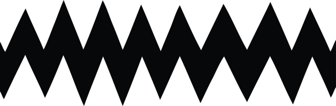 Minimalist Abstract Sawtooth Border Graphic Design