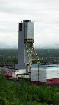 view of the city of metallurgists, mines and mountains