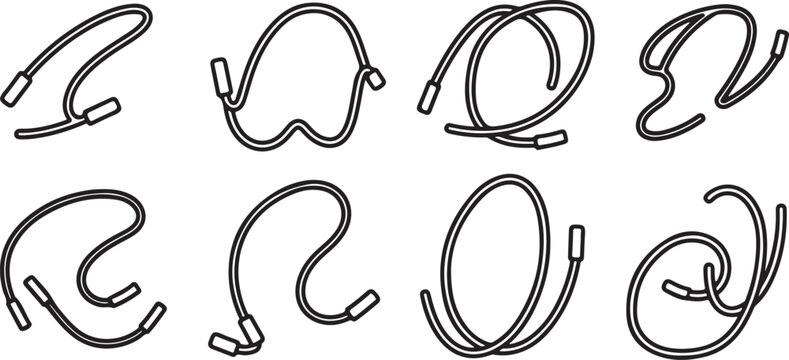 Hand drawn cursive alphabet letters in black ink on white Vector