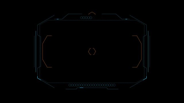 Advanced Technology HUD Frames with Animated Digital Screen Borders