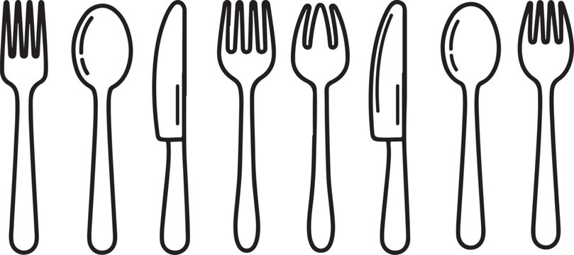 Simple vector icons of human hands making various gestures isolated on white Vector