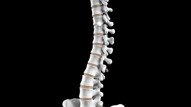 3D Animation of Human Spine: Detailed Skeletal Visualization with Natural Curve