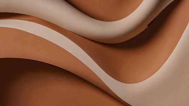 Formas abstractas onduladas en tonos tierra con curvas suaves y dise&ntilde;o minimalista elegante