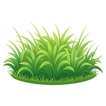 cartoon-grass--bright-green--soft-rounded-shapes--