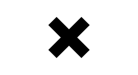 Obraz premium Black Cross Symbol Mark.