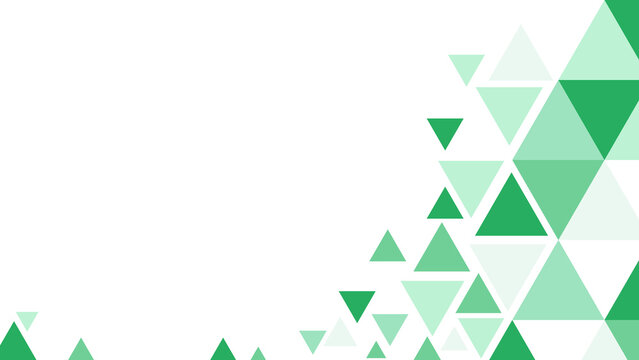 Abstract Green Geometric Triangle Frame Border with Copy Space Transparent PNG
