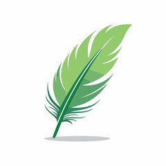 Obraz premium Green Feather Illustration