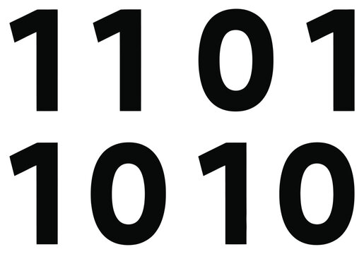 Binary code icon sign vector illustration, binary digits 0 and 1 pattern, data encryption and coding symbol, futuristic digital technology and software development concept