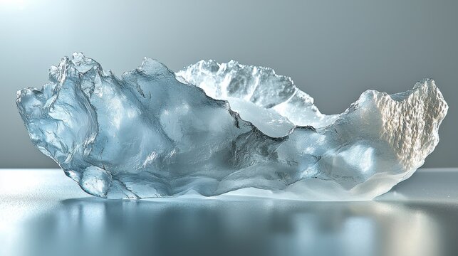 Aerogel material ultra-light transparent sample laboratory surface side lighting ethereal properties clean environment macro photography