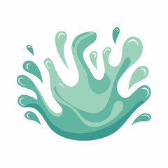 Obraz premium Abstract Water Splash Illustration