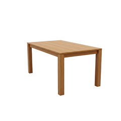 Fototapeta premium A simple wooden rectangular table with four sturdy legs isolated on transparent background