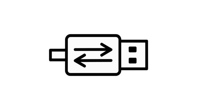 Usb adapter with double arrows
