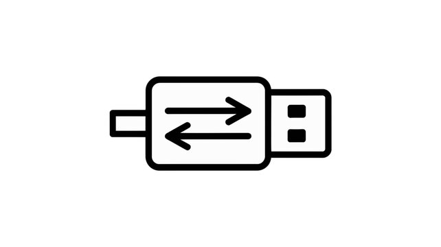 Usb adapter with double arrows