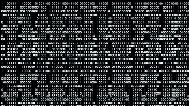 Moving numbers Binary code digits zero and one motion background 4k video