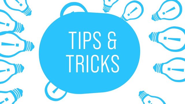 Tips And Tricks Bulbs Coming Out Blob Blue Circle Moving Emerging Text 