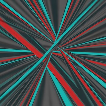 Abstract three dimensional space warp effect with converging lines in dark tones