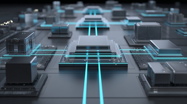 AI Data Processing Infrastructure Network With Central Machine Learning Compute Node And Connected Digital Pipeline Architecture System For Cloud AI Platform Architecture