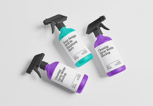 Spray Cleaner Packaging Mockup